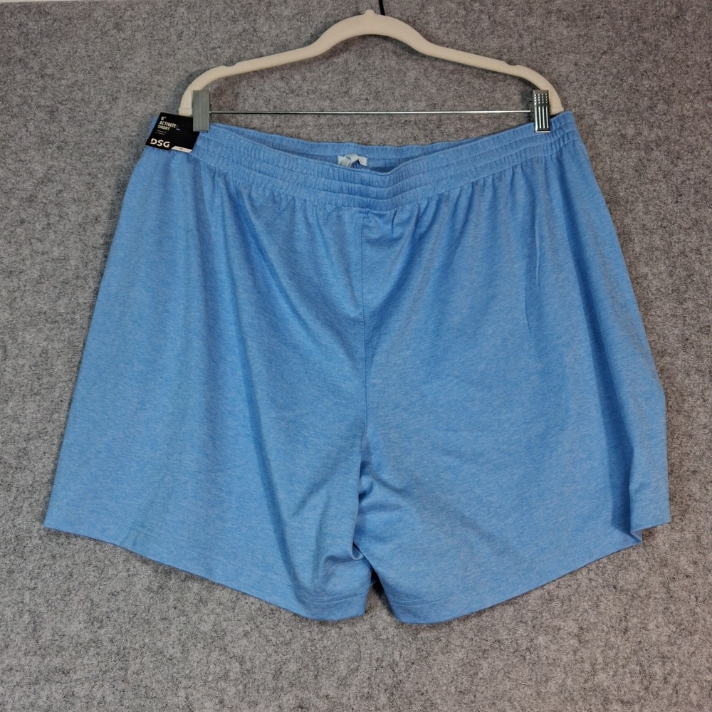 DSG‎ Activate Short Mens XXL Light Blue Heather 6 Inch Inseam Zipper Pockets